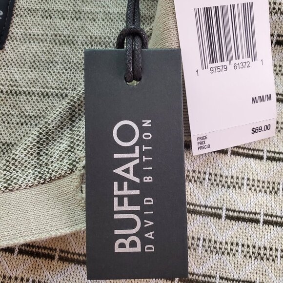 NWT BUFFALO DAVID BITTON SZ M Wrenley Textured Button Down Short Sleeve Shirt - Picture 4 of 9